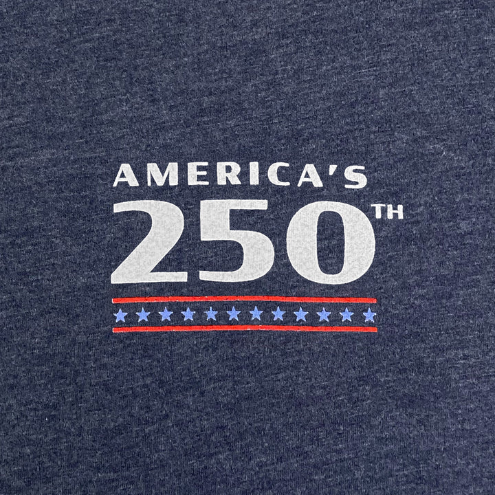 America's 250th Years of Freedom Flag T-Shirt (Vintage Navy)