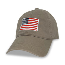 Load image into Gallery viewer, American Flag Relaxed Fit Hat (Khaki)