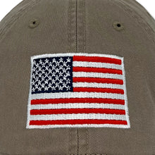 Load image into Gallery viewer, American Flag Relaxed Fit Hat (Khaki)