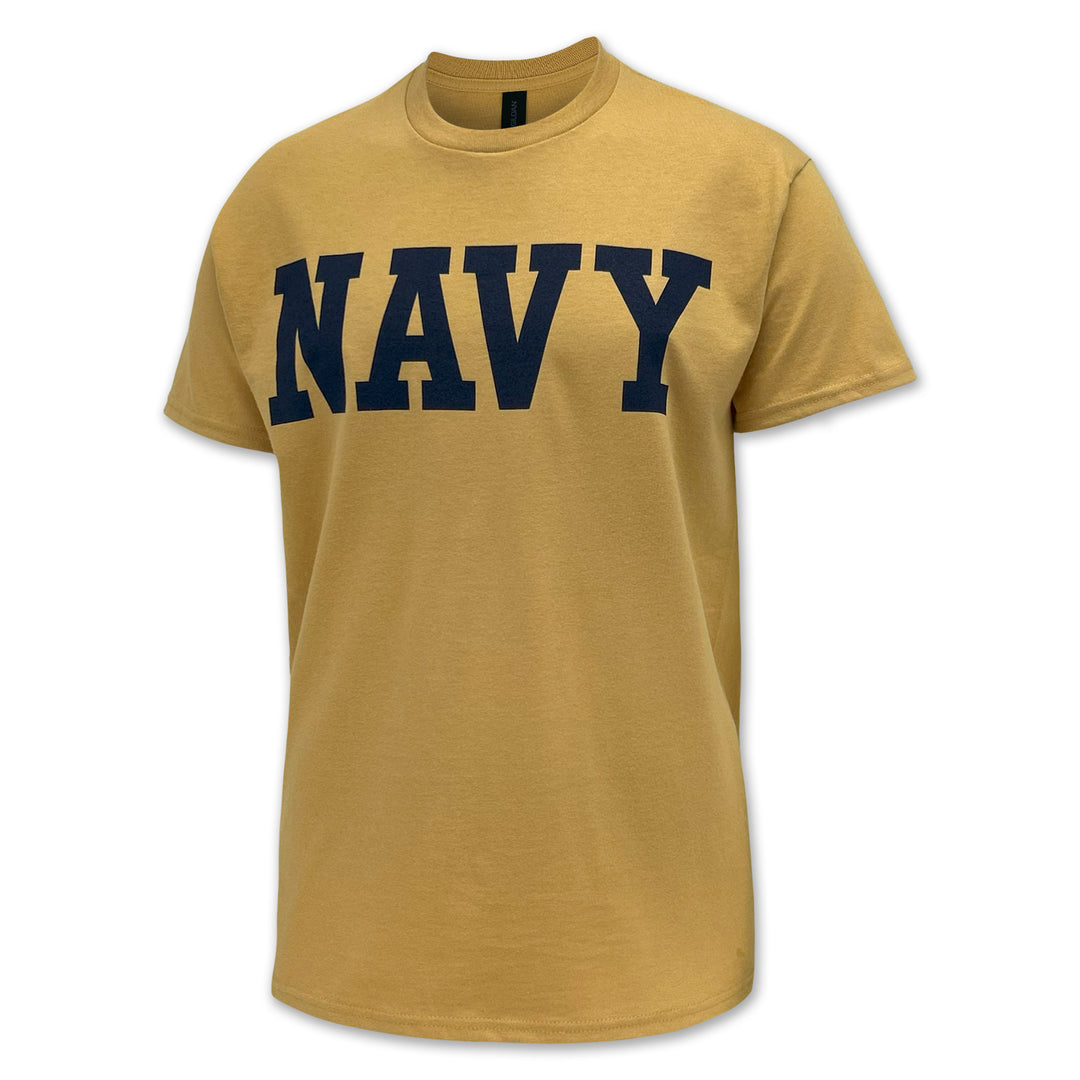 Navy Core T-Shirt (Old Gold)