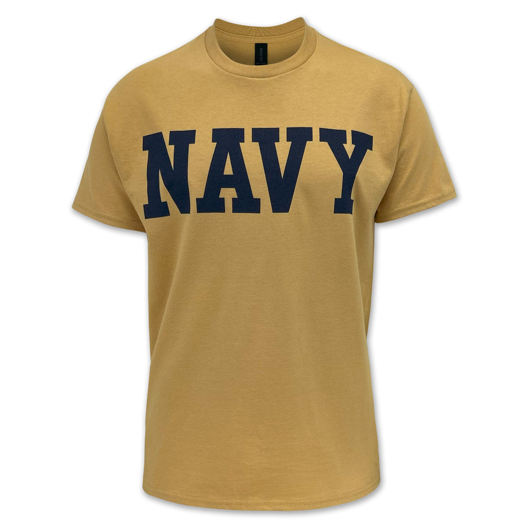 Navy Core T-Shirt (Old Gold)