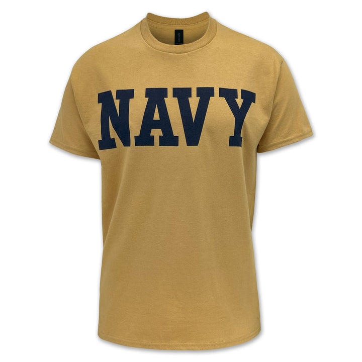 Navy Core T-Shirt (Old Gold)