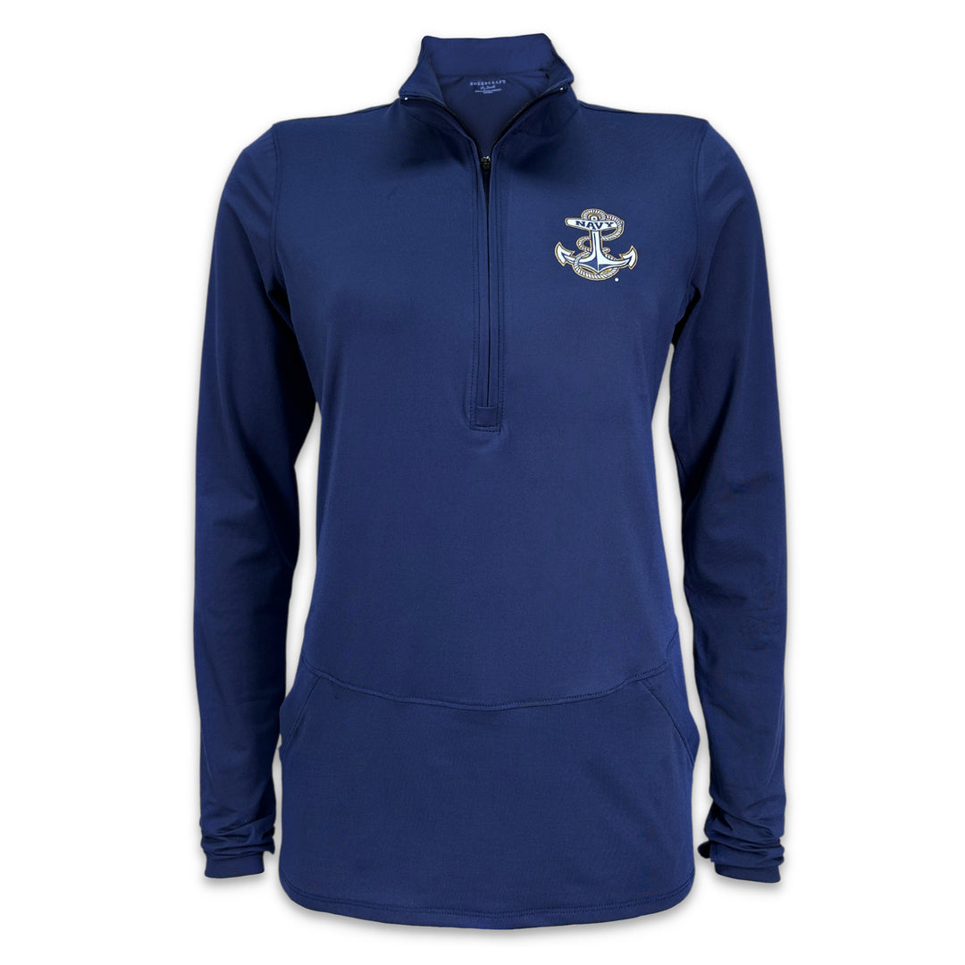 Navy Ladies Flex Quarter Zip (Navy)