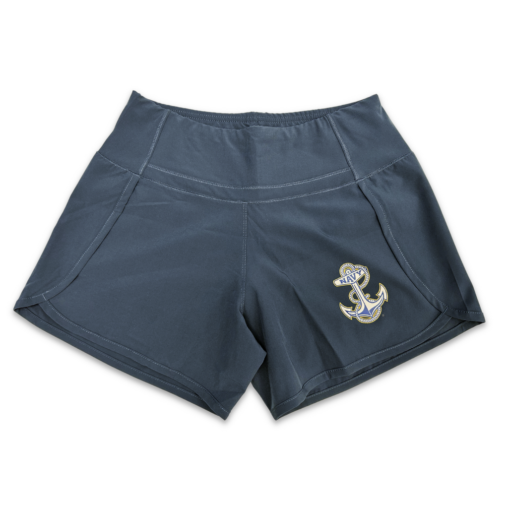 Navy Ladies Stretch Woven Lined Short (Castlerock)