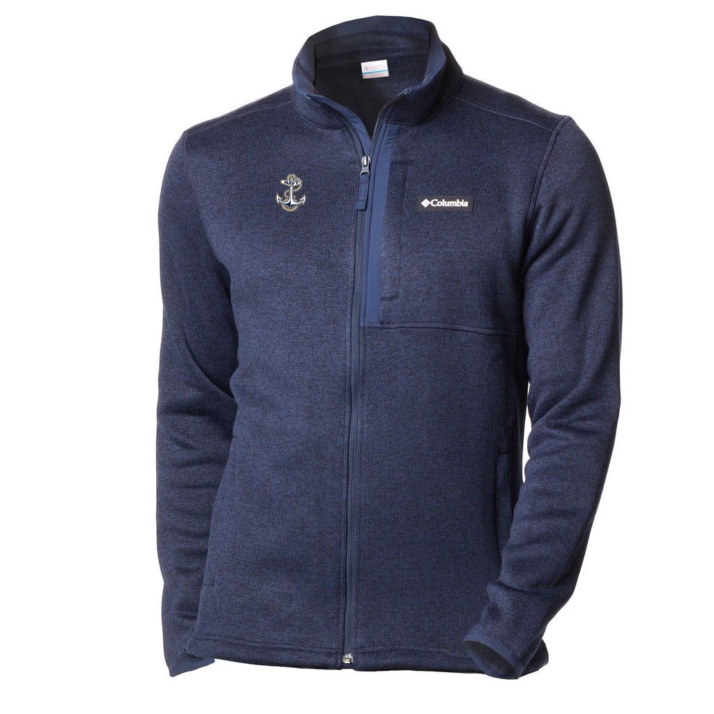 Navy Anchor Columbia Sweater Weather Full Zip Fleece Jacket (Navy)*