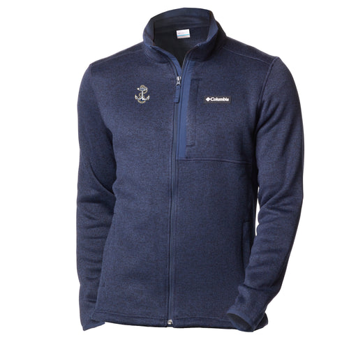 Navy Anchor Columbia Sweater Weather Full Zip Fleece Jacket (Navy)*