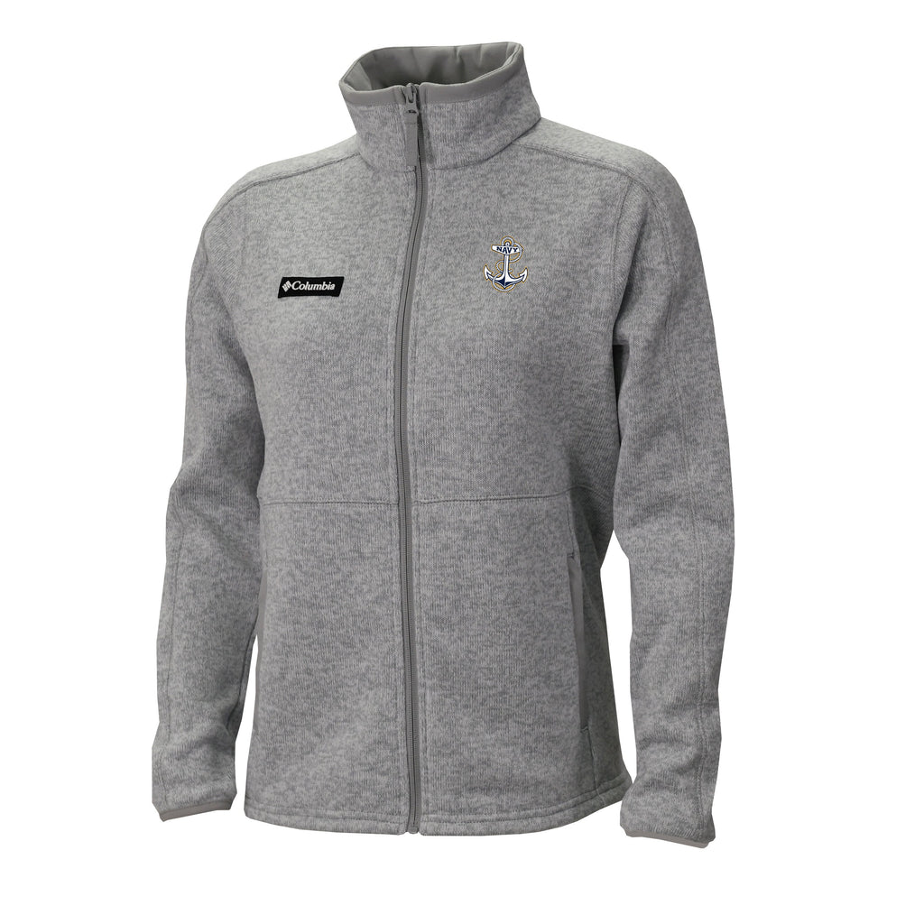 Navy Anchor Columbia Women's Sweater Weather Fleece Full Zip Jacket (Grey)*