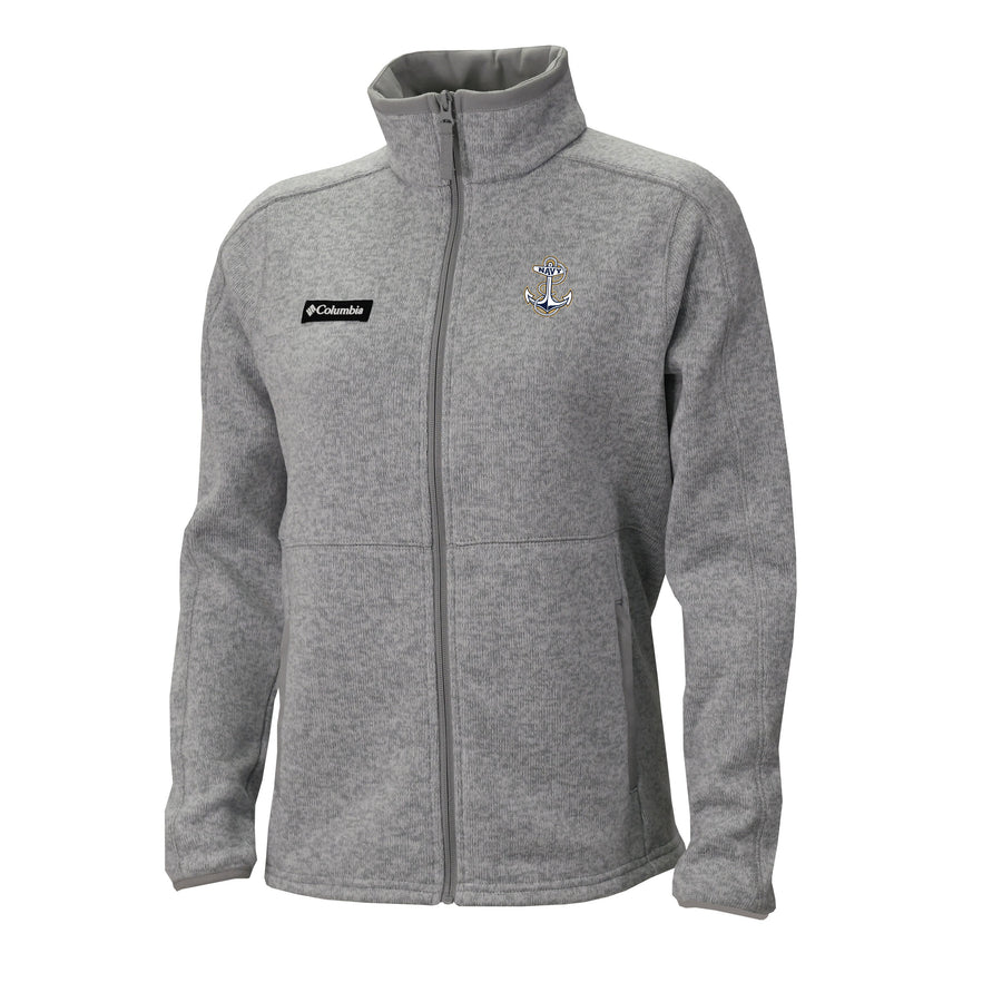 Navy Anchor Columbia Women's Sweater Weather Fleece Full Zip Jacket (Grey)*