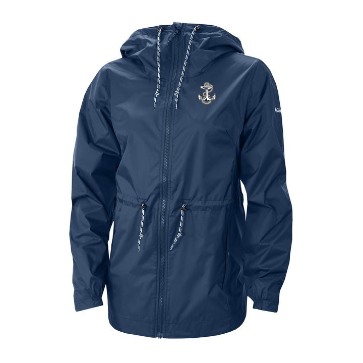 Navy Anchor Columbia Women's Lily Park Rain Jacket (Navy)*