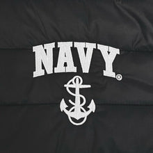 Load image into Gallery viewer, Navy Anchor Paradox Polyloft Bomber Jacket (Black)