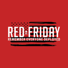 Load image into Gallery viewer, RED Friday Full Chest Long Sleeve T-Shirt (Red)