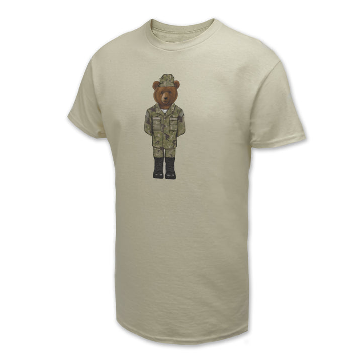 Crew Dog Navy Uniform Bear T-Shirt (Cream)