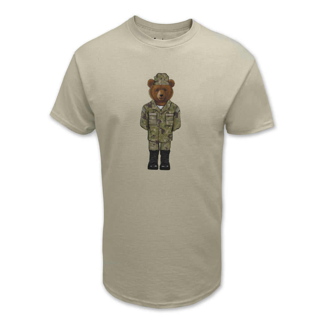 Crew Dog Navy Uniform Bear T-Shirt (Cream)