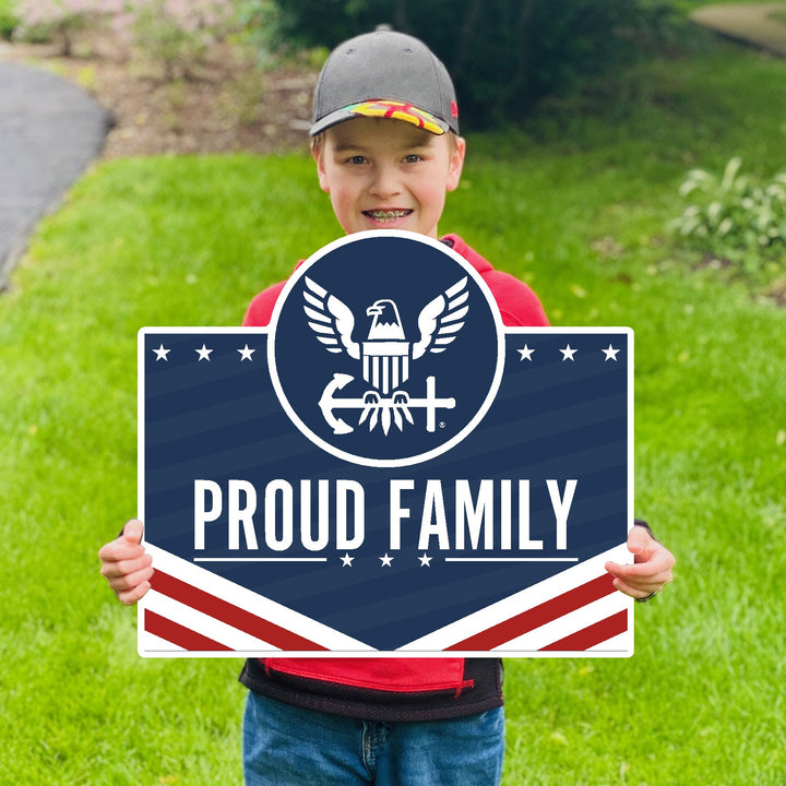Navy Proud Family Lawn Sign*
