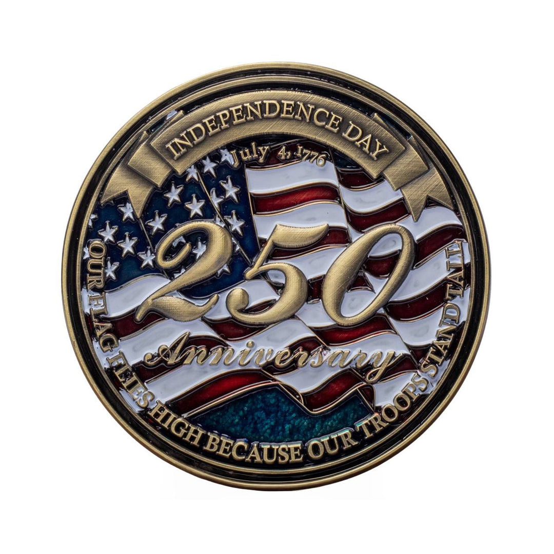 Exclusive Limited Edition 3”x3” America 250 Challenge Coin