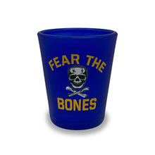 Load image into Gallery viewer, Navy Fear The Bones Matte 1.5oz Shot Glass