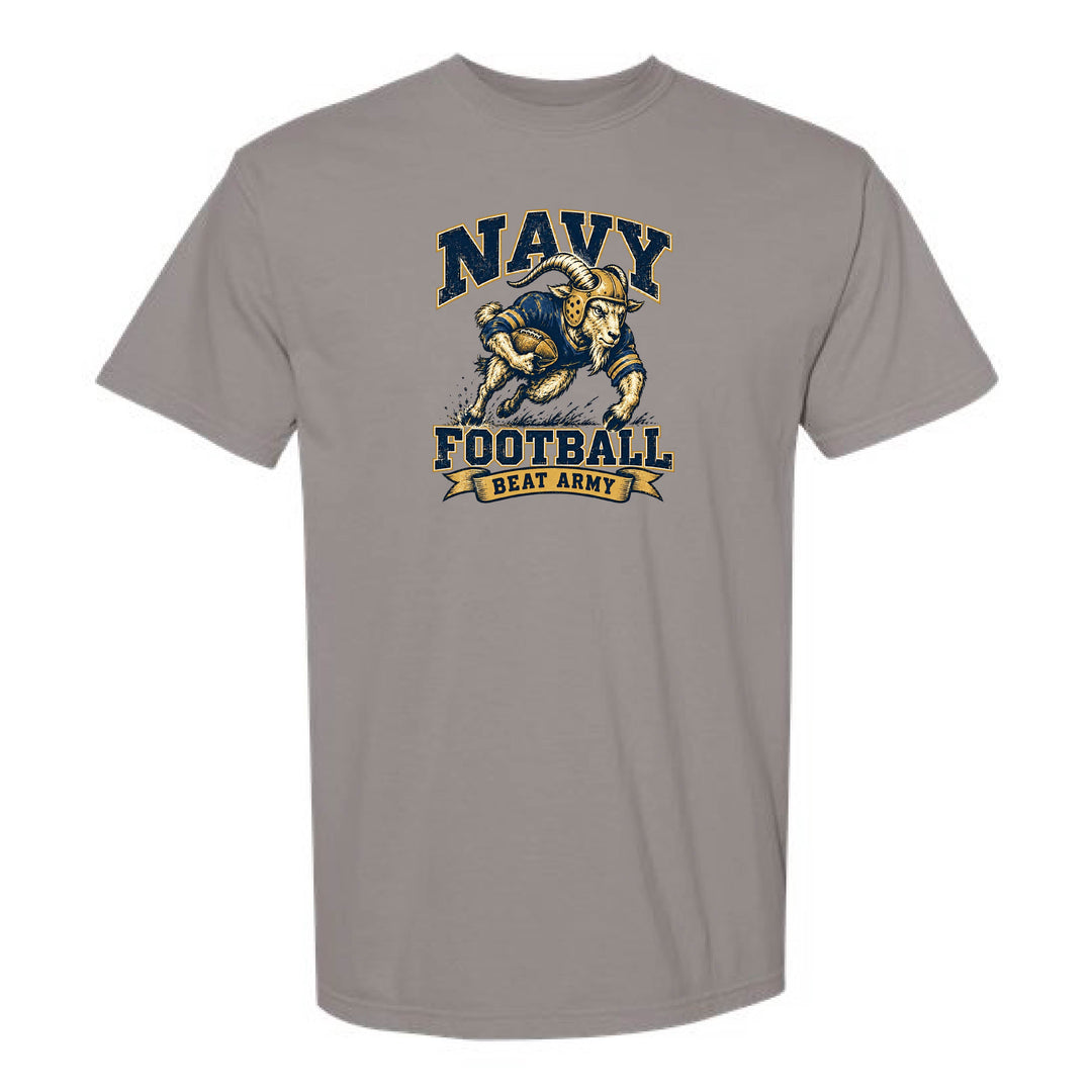 Vintage Navy Football T-Shirt (Grey)