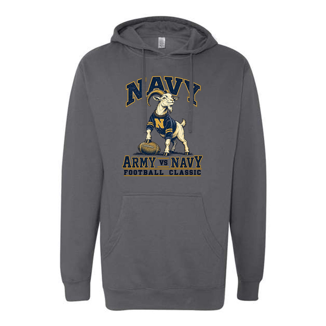 Navy Football Classic Hood (Grey)