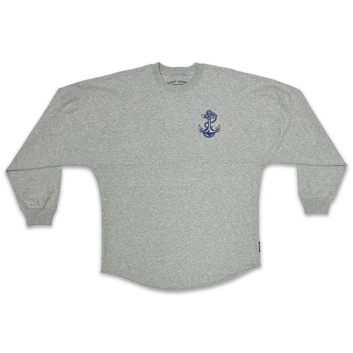 Navy Anchor Original Crew Neck Spirit Jersey (Heather Grey)
