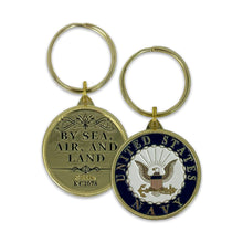 Load image into Gallery viewer, United States Navy Double Sided Key Ring