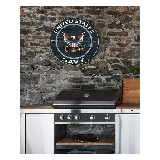 United States Navy Indoor/Outdoor Colored Circle Sign (20x20)