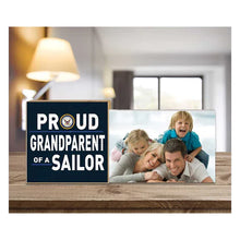 Load image into Gallery viewer, Navy Floating Picture Frame Military Proud Grandparent*