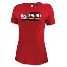 Load image into Gallery viewer, RED Friday Ladies Full Chest T-Shirt (Red)