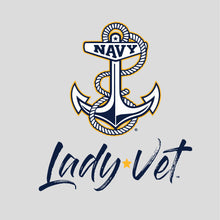Load image into Gallery viewer, Navy Lady Vet Left Chest Logo Ladies T-Shirt