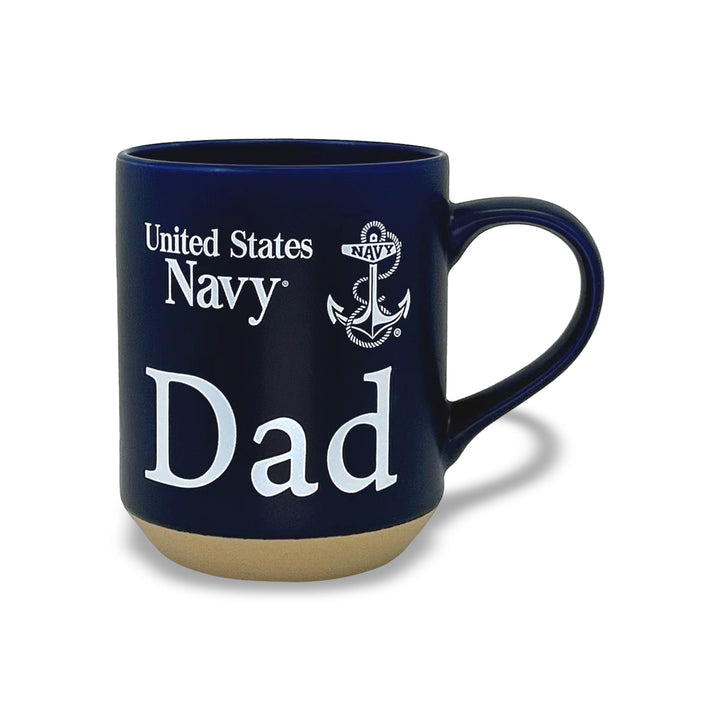 Navy Dad 16oz Matte Sandstone Mug