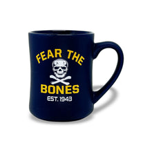 Load image into Gallery viewer, Navy Fear The Bones MK Matte 16oz Diner Mug