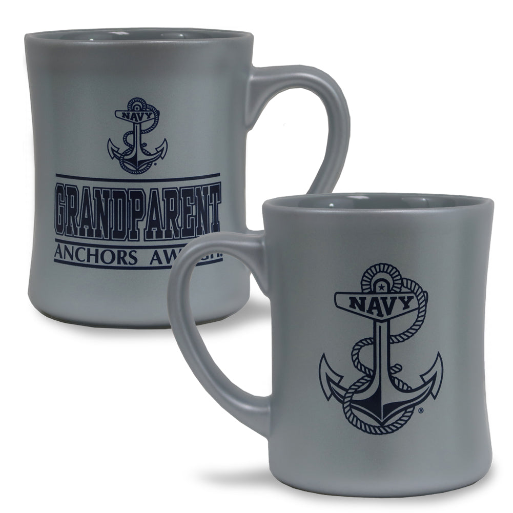 Navy Grandparent 16oz MK Matte Mug (Grey)