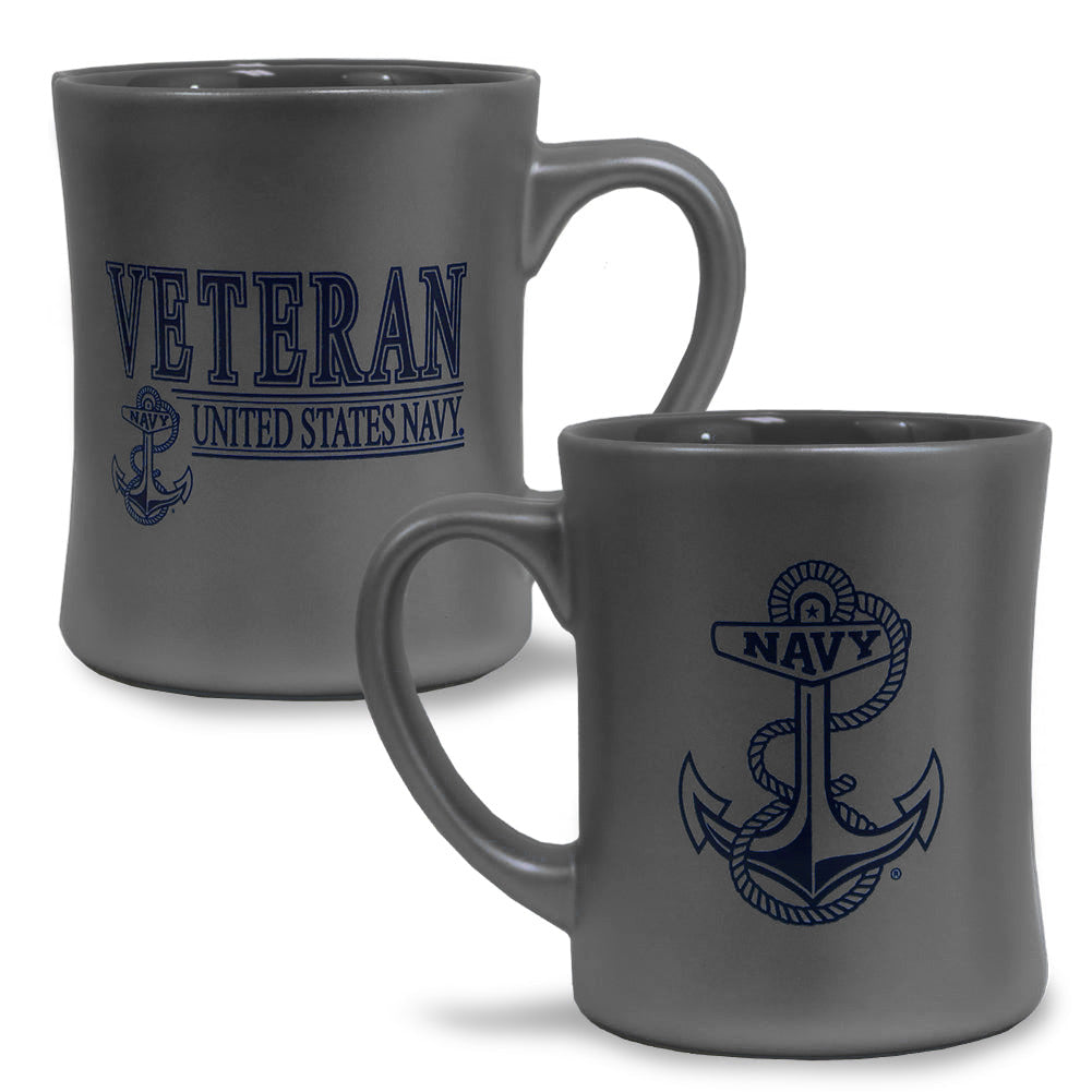Navy Veteran 16oz MK Matte Mug (Grey)