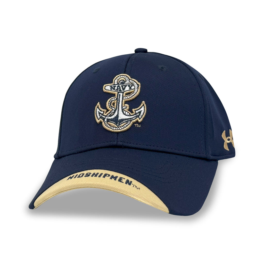 Navy Under Armour Sideline Blitzing Accent Adjustable Hat (Navy)