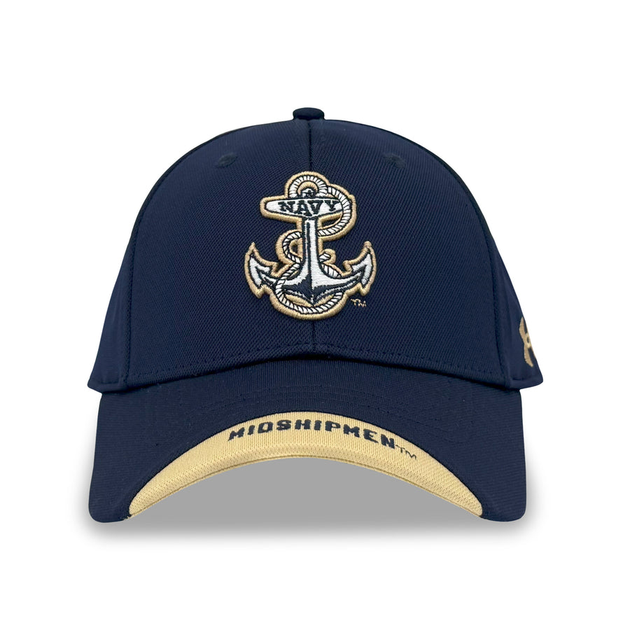 Navy Under Armour Sideline Blitzing Accent Adjustable Hat (Navy)
