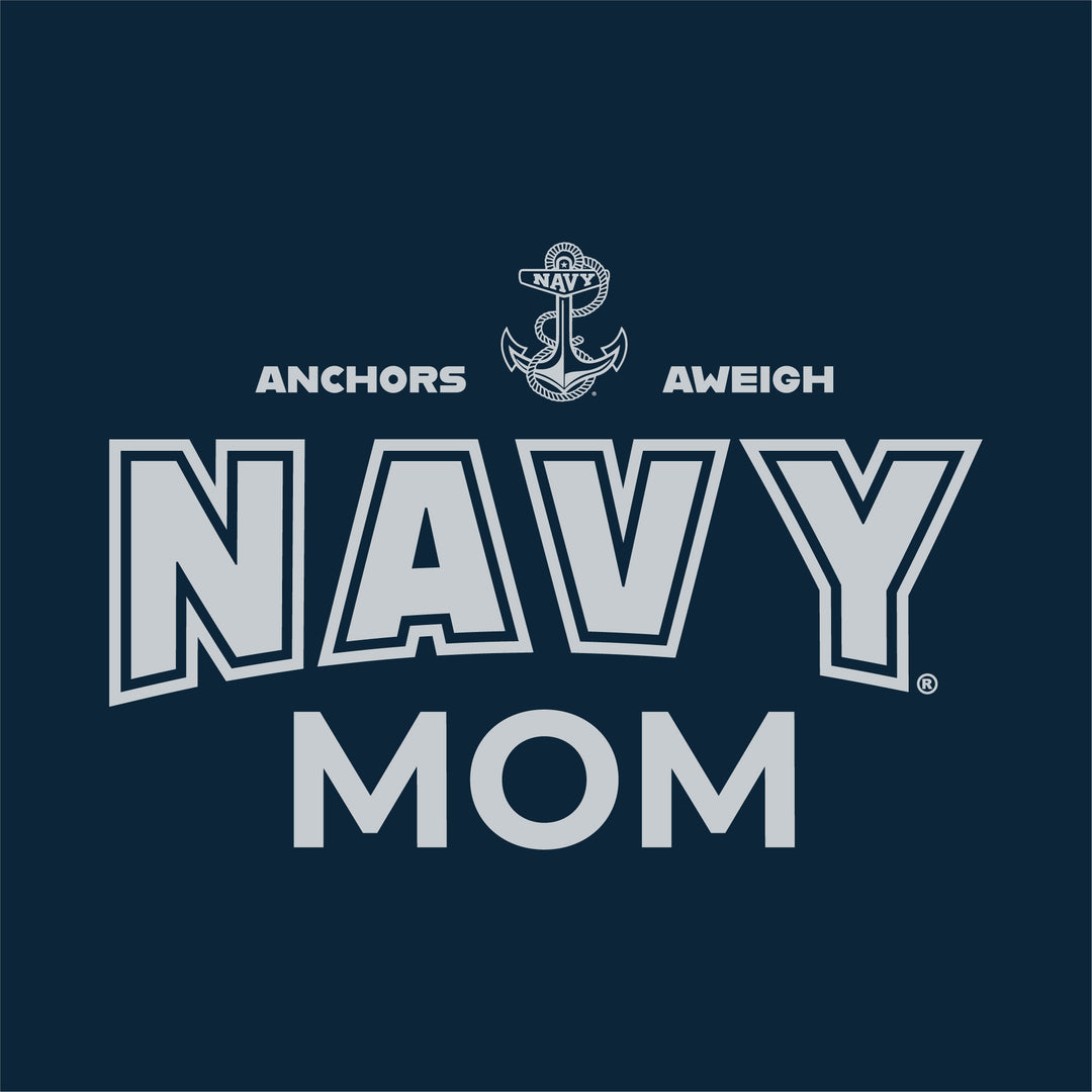 Navy Mom Ladies T-Shirt (Navy)