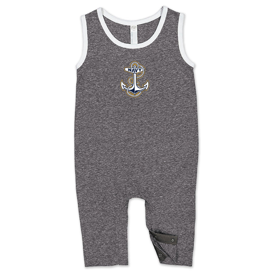 Navy Anchor Infant Tank Romper