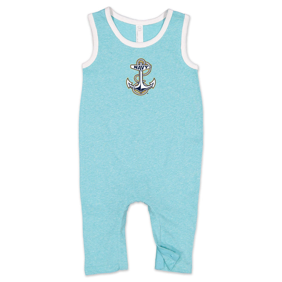 Navy Anchor Infant Tank Romper