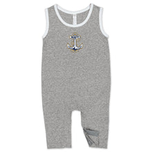 Load image into Gallery viewer, Navy Anchor Infant Tank Romper