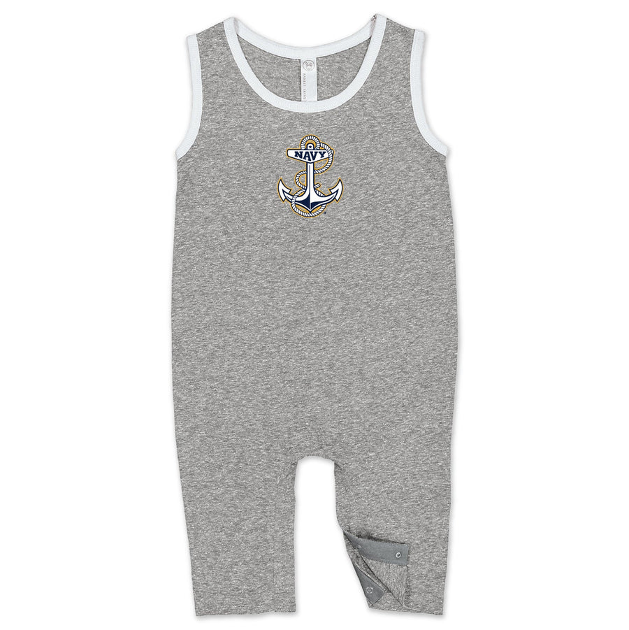 Navy Anchor Infant Tank Romper