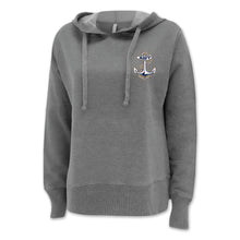 Load image into Gallery viewer, Navy Anchor Left Chest Ladies Hood