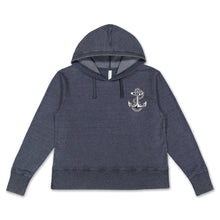 Load image into Gallery viewer, Navy Anchor Left Chest Ladies Hood