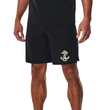 Load image into Gallery viewer, Navy Anchor Under Armour Academy Shorts (Black)