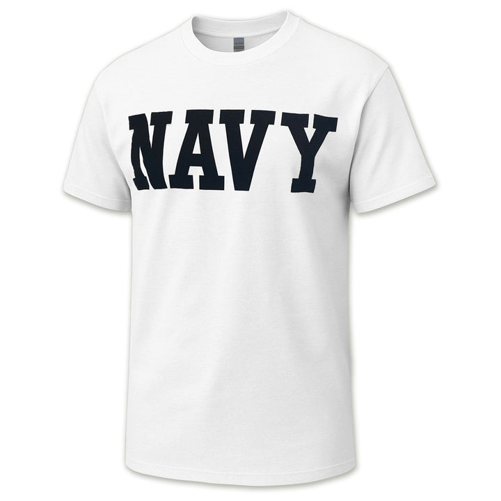 Navy Core Logo T-Shirt (White)