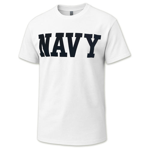 Navy Core Logo T-Shirt (White)