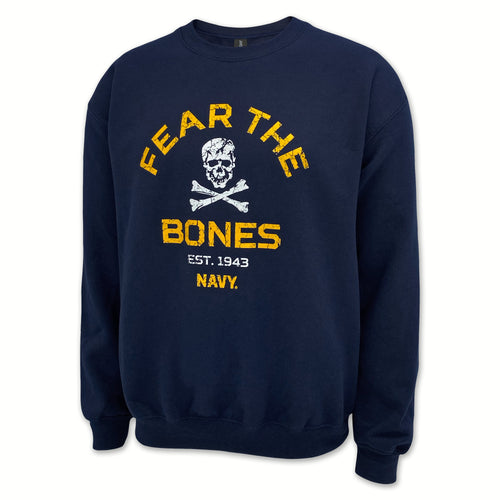 Navy Fear The Bones Crewneck (Navy)