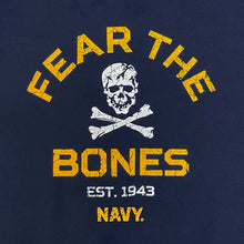 Load image into Gallery viewer, Navy Fear The Bones Crewneck (Navy)