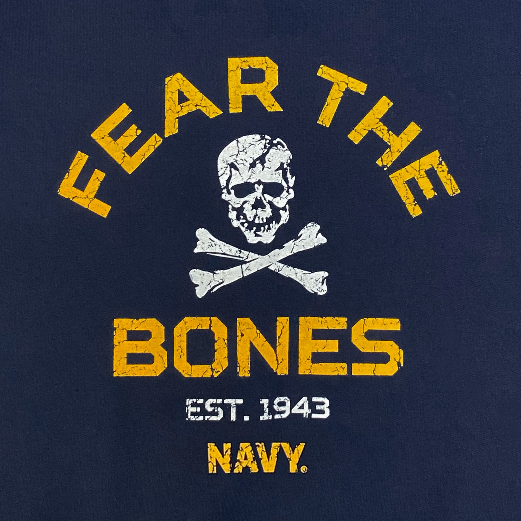 Navy Fear The Bones Crewneck (Navy) – Navy Gear