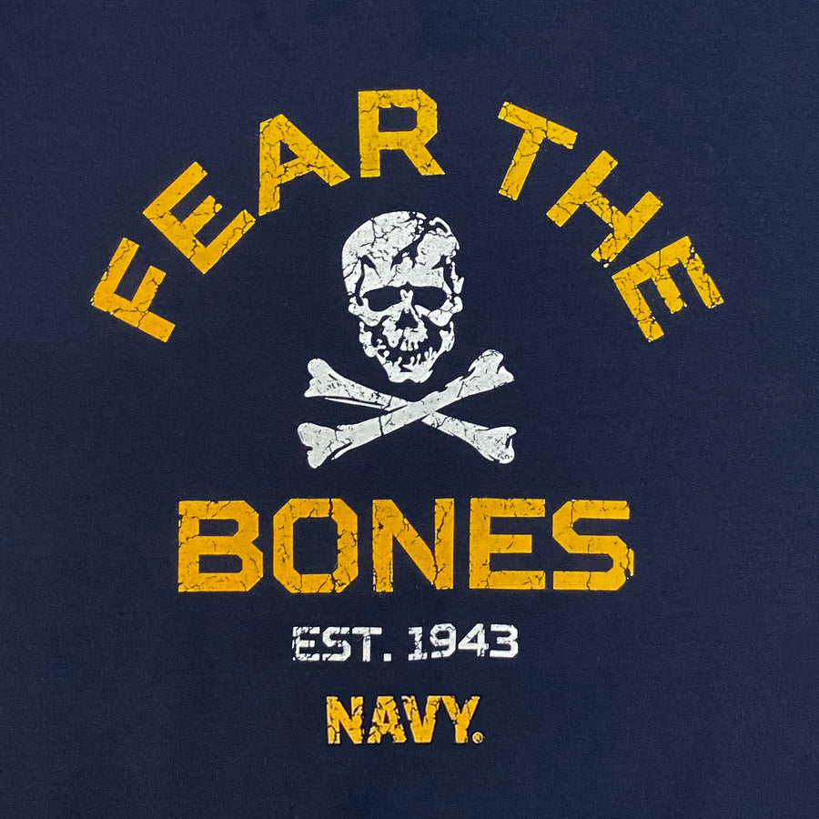 Navy Fear The Bones Crewneck (Navy)