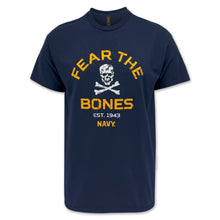 Load image into Gallery viewer, Navy Fear The Bones T-Shirt (Navy)