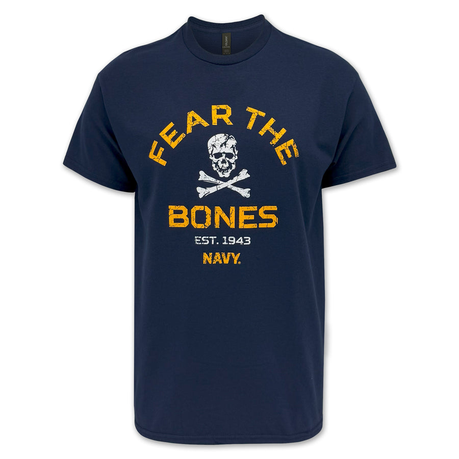 Navy Fear The Bones T-Shirt (Navy)